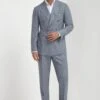 Dusty Blue Pinstripe Double Breasted Super 150's Suit - Made In Italy 1 Dusty Blue Pinstripe Double Breasted Super 150's Suit - Made In Italy -Pini Parma Clothing Store dusty blue pinstripe suit 1
