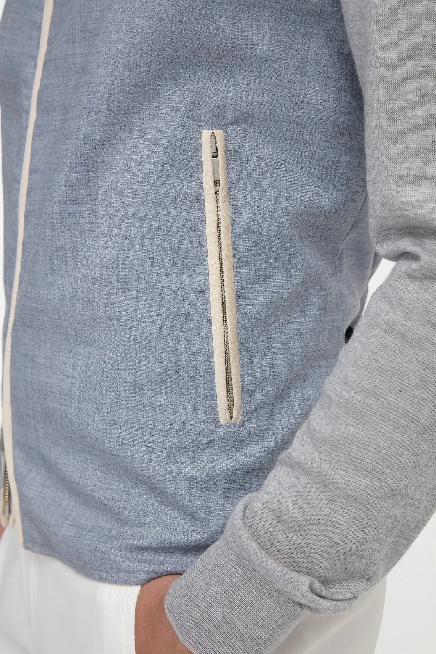 Dusty Blue Reversible Vest - Made In Italy 6 Dusty Blue Reversible Vest - Made In Italy - Image 4