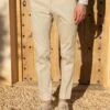 Ecru Cotton Sirmione Trousers - Made In Italy -Pini Parma Clothing Store ecru sirmione cotton trousers 1