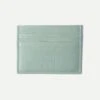 Verde Acqua Leather Card Holder - Made In Italy 2 Verde Acqua Leather Card Holder - Made In Italy -Pini Parma Clothing Store green card holder 1