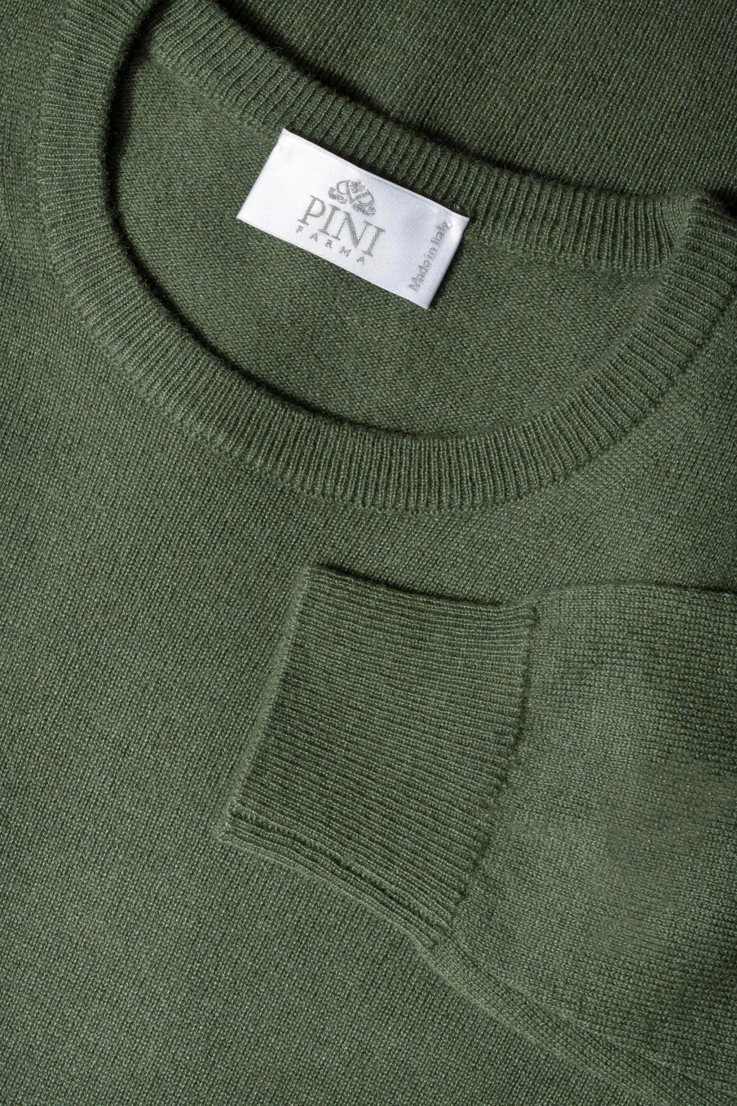 Green Cashmere Round Neck – Made In Italy 3 Green Cashmere Round Neck – Made In Italy
