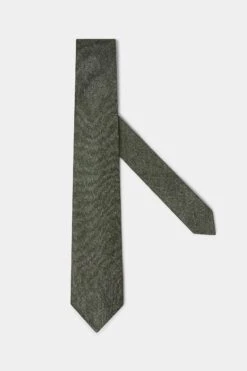 Green Flannel Tie - Made In Italy