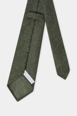 Green Flannel Tie - Made In Italy -Pini Parma Clothing Store green flannel tie 1