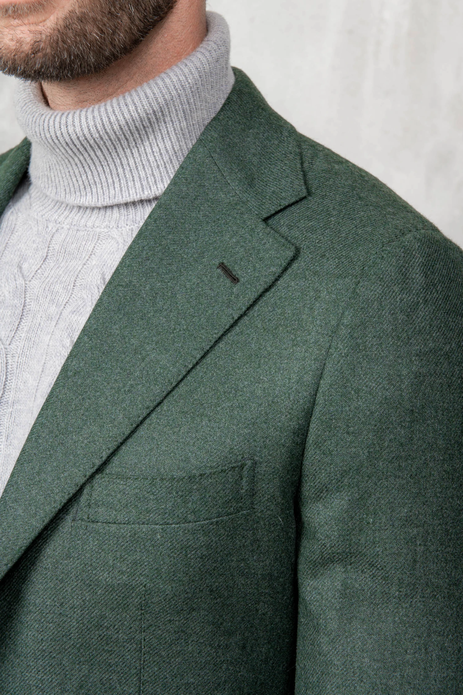Green Jacket In Wool And Cashmere - Made In Italy 4 Green Jacket In Wool And Cashmere - Made In Italy - Image 2