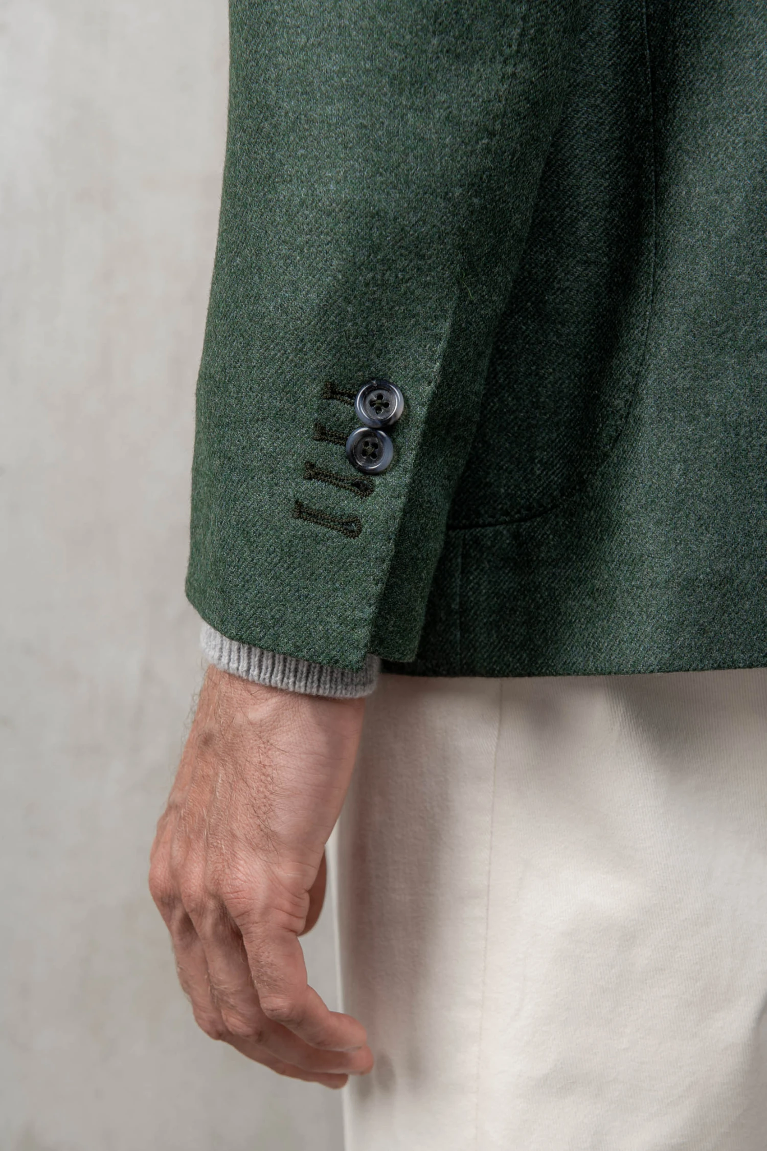 Green Jacket In Wool And Cashmere - Made In Italy 6 Green Jacket In Wool And Cashmere - Made In Italy - Image 4