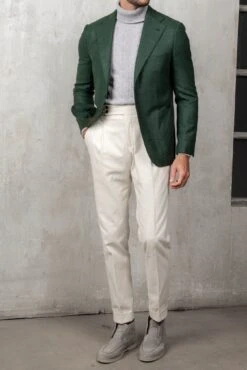 Green Jacket In Wool And Cashmere - Made In Italy 11 Green Jacket In Wool And Cashmere - Made In Italy -Pini Parma Clothing Store green jacket wool cashmere loro piana 5