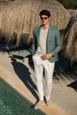 Green Jacket - Made In Italy 8 Green Jacket - Made In Italy -Pini Parma Clothing Store green wool silk jacket 4