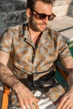 Green Hawaiana Linen Shirt - Made In Italy 13 Green Hawaiana Linen Shirt - Made In Italy -Pini Parma Clothing Store greenhawaianalinenshirt 4