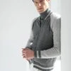 Grey Knitted College Bomber - Made In Italy 2 Grey Knitted College Bomber - Made In Italy -Pini Parma Clothing Store grey knitted college bomber 1