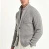 Grey Knitted Jacket – Wool And Cashmere – Made In Italy 1 Grey Knitted Jacket – Wool And Cashmere – Made In Italy -Pini Parma Clothing Store grey knitted jacket 3