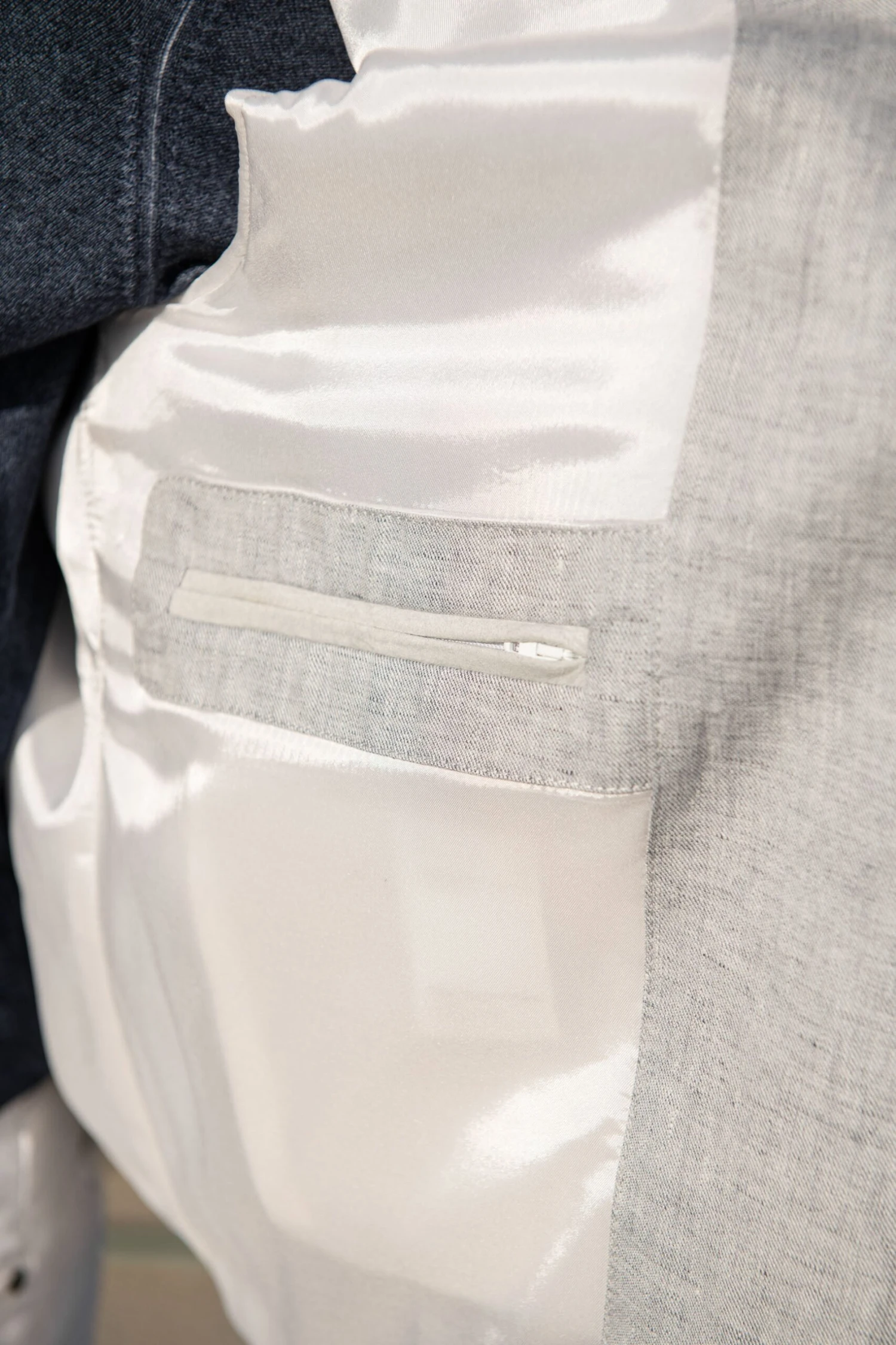 Chalk Grey Linen Vest – Made In Italy 8 Chalk Grey Linen Vest – Made In Italy - Image 6