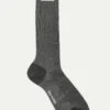 Grey Patterned Short Socks - Made In Italy 2 Grey Patterned Short Socks - Made In Italy -Pini Parma Clothing Store grey micro fancy short socks 1
