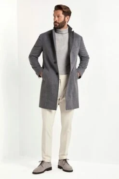 Grey Overcoat - Made In Italy