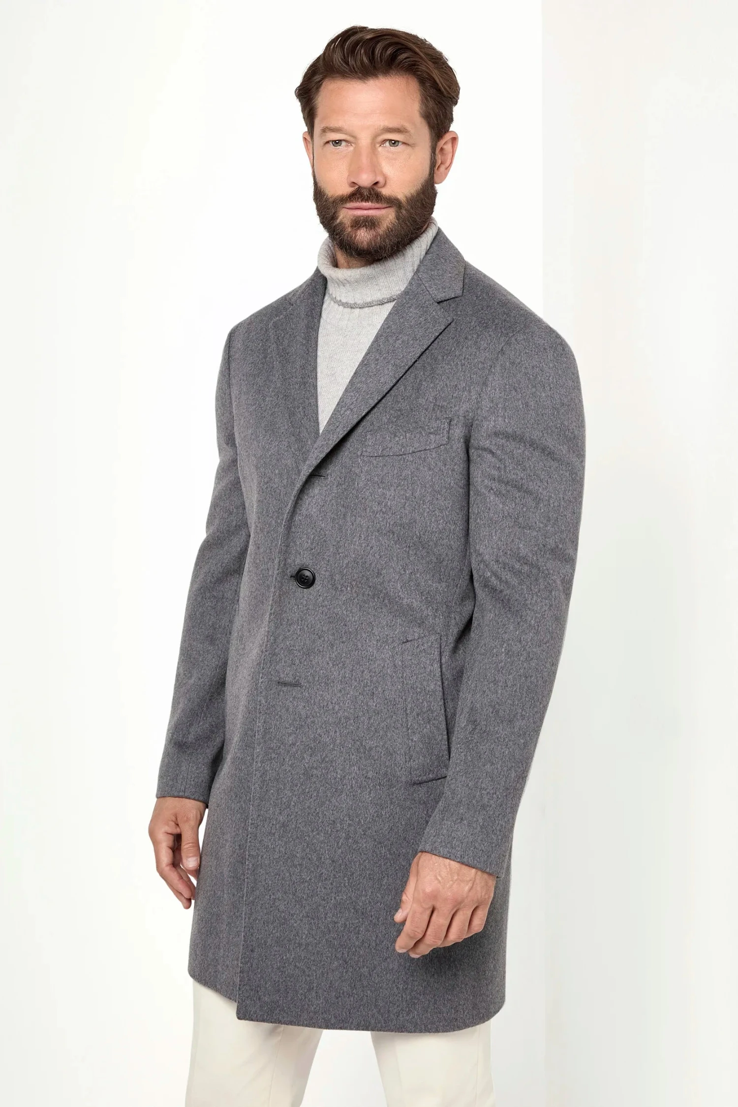 Grey Overcoat - Made In Italy 5 Grey Overcoat - Made In Italy - Image 3