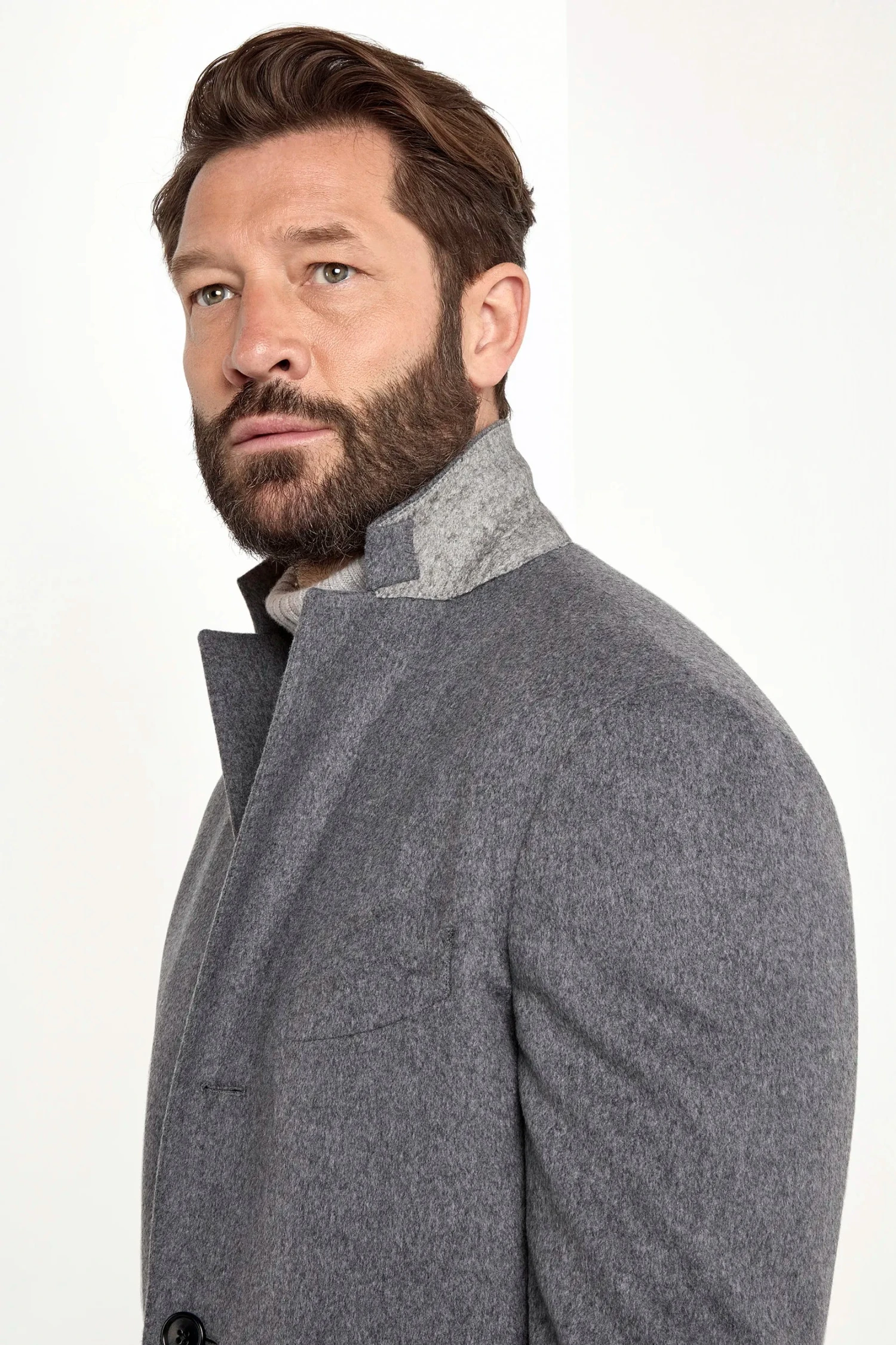 Grey Overcoat - Made In Italy 6 Grey Overcoat - Made In Italy - Image 4