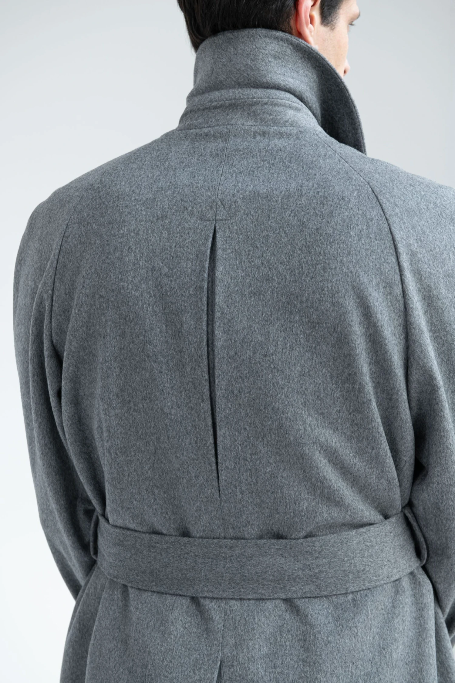 Grey Raglan Coat – Made In Italy 6 Grey Raglan Coat – Made In Italy - Image 4