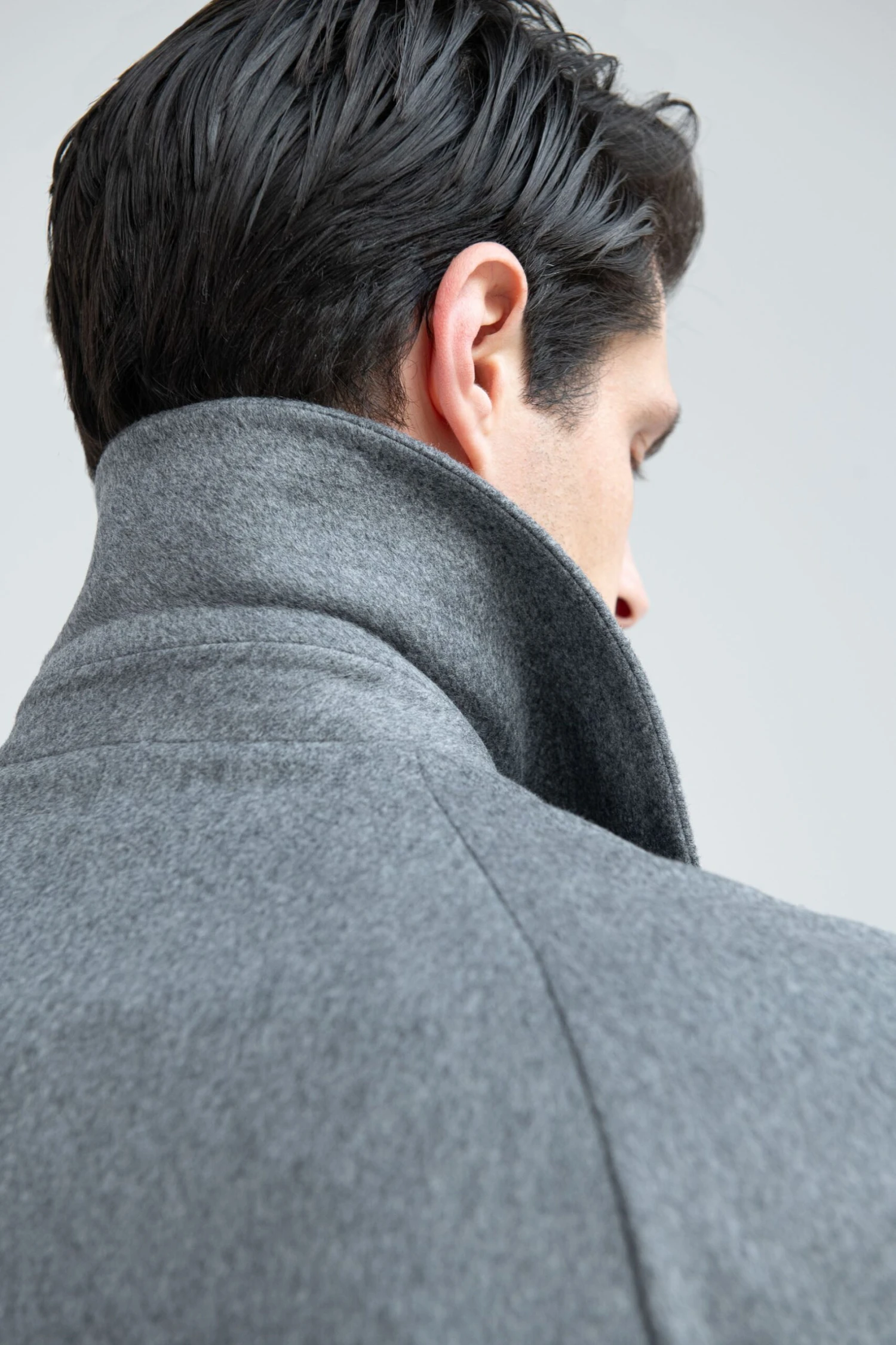 Grey Raglan Coat – Made In Italy 9 Grey Raglan Coat – Made In Italy - Image 7