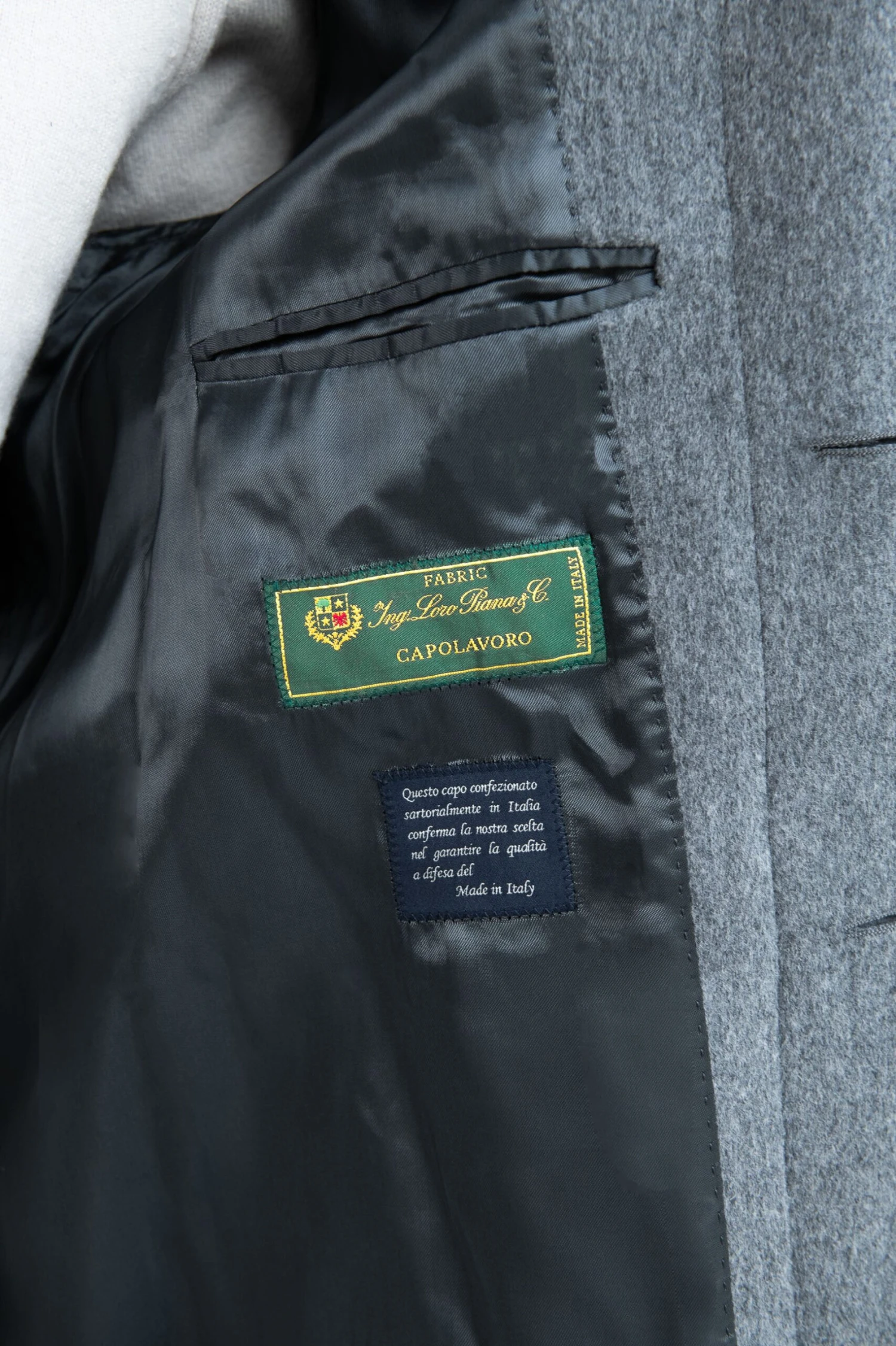 Grey Raglan Coat – Made In Italy 4 Grey Raglan Coat – Made In Italy - Image 2