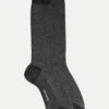 Grey Micro Fancy Short Socks - Made In Italy -Pini Parma Clothing Store grey micro fancy socks