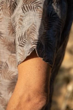 Grey Hawaiana Linen Shirt - Made In Italy 7 Grey Hawaiana Linen Shirt - Made In Italy -Pini Parma Clothing Store greyhawaianlinenshirt 2