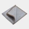 Sky Grey Micro Fancy Reversible Pocket Square - Made In Italy -Pini Parma Clothing Store greyreversible