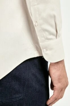 Ivory Cotton And Tencel™ Shirt - Made In Italy 9 Ivory Cotton And Tencel™ Shirt - Made In Italy -Pini Parma Clothing Store ivory cotton tencel shirt 3