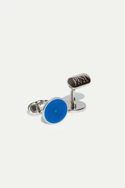 Light Blue Cufflinks - Made In Italy -Pini Parma Clothing Store light blue cufflinks 2