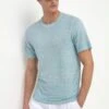 Light Blue Linen T-shirt - Made In Italy 1 Light Blue Linen T-shirt - Made In Italy -Pini Parma Clothing Store light blue linen t shirt 1