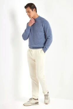 Light Blue Mock Neck - Made In Italy 8 Light Blue Mock Neck - Made In Italy -Pini Parma Clothing Store light blue mock neck 6
