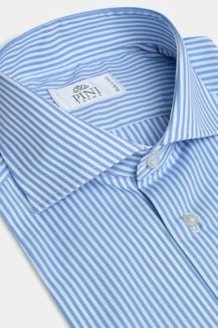 Light Blue Striped Shirt - Made In Italy