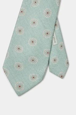 Light Green Macro Fancy Tie - Made In Italy -Pini Parma Clothing Store light green macro fancy tie 3