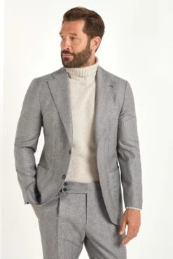 Light Grey Herringbone Suit - Made In Italy 9 Light Grey Herringbone Suit - Made In Italy -Pini Parma Clothing Store light grey herringbone suit 3