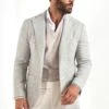 Light Grey Prince Of Wales Jacket - Made In Italy 1 Light Grey Prince Of Wales Jacket - Made In Italy -Pini Parma Clothing Store light grey prince of wales jacket 7