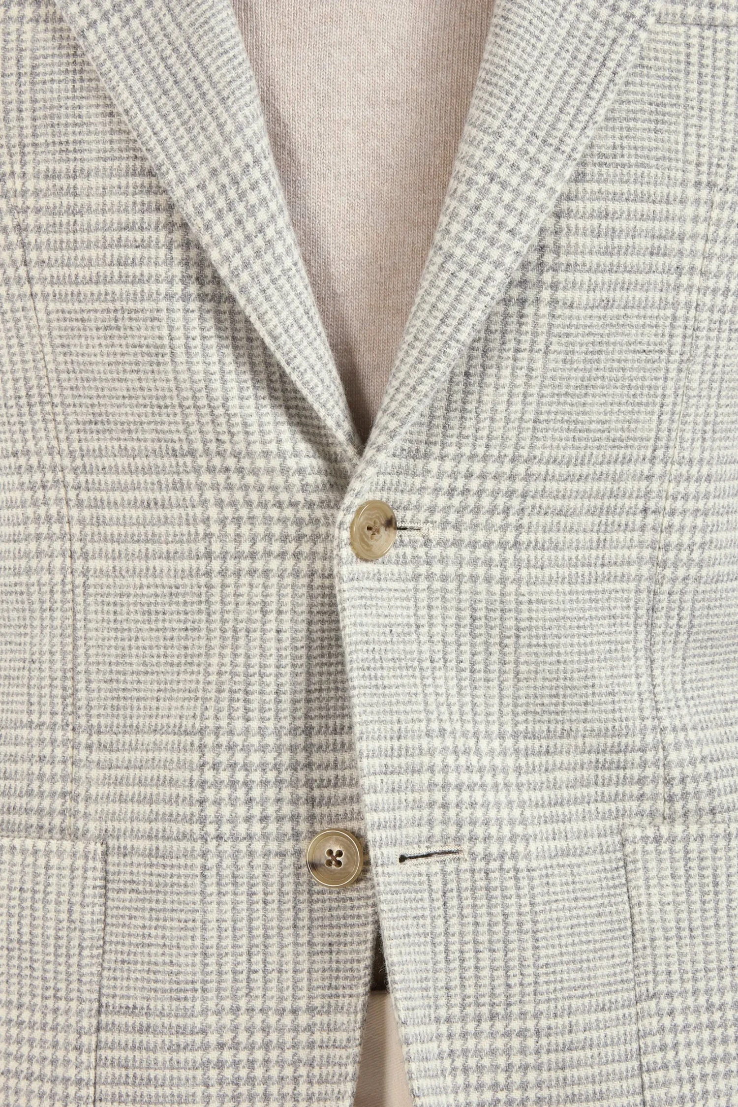 Light Grey Prince Of Wales Jacket - Made In Italy 5 Light Grey Prince Of Wales Jacket - Made In Italy - Image 3