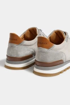 Light Grey Nabuk And Suede Runners - Made In Italy 9 Light Grey Nabuk And Suede Runners - Made In Italy -Pini Parma Clothing Store light grey suede nabuk runners 3