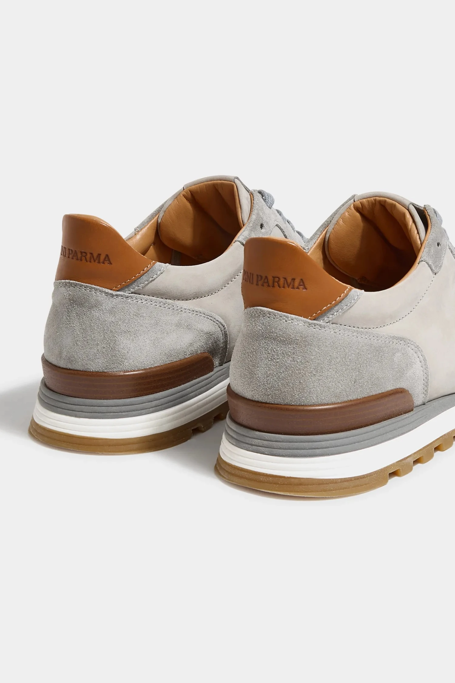 Light Grey Nabuk And Suede Runners - Made In Italy 5 Light Grey Nabuk And Suede Runners - Made In Italy - Image 3