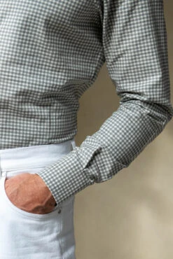 Light Grey Vichy Shirt - Made In Italy 9 Light Grey Vichy Shirt - Made In Italy -Pini Parma Clothing Store light grey vichy shirt 1