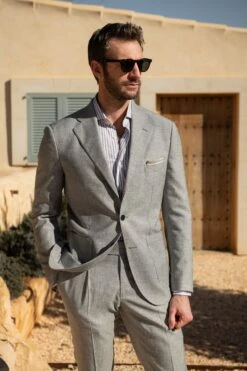 Light Grey Wool Suit - Made In Italy