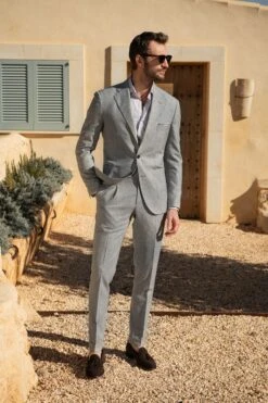 Light Grey Wool Suit - Made In Italy 11 Light Grey Wool Suit - Made In Italy -Pini Parma Clothing Store light grey wool suit 2