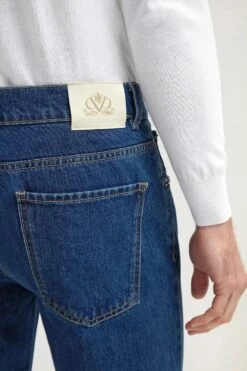 Mid-blue Jeans - Candiani Cotton - Made In Italy 6 Mid-blue Jeans - Candiani Cotton - Made In Italy -Pini Parma Clothing Store mid blue jeans denim 1