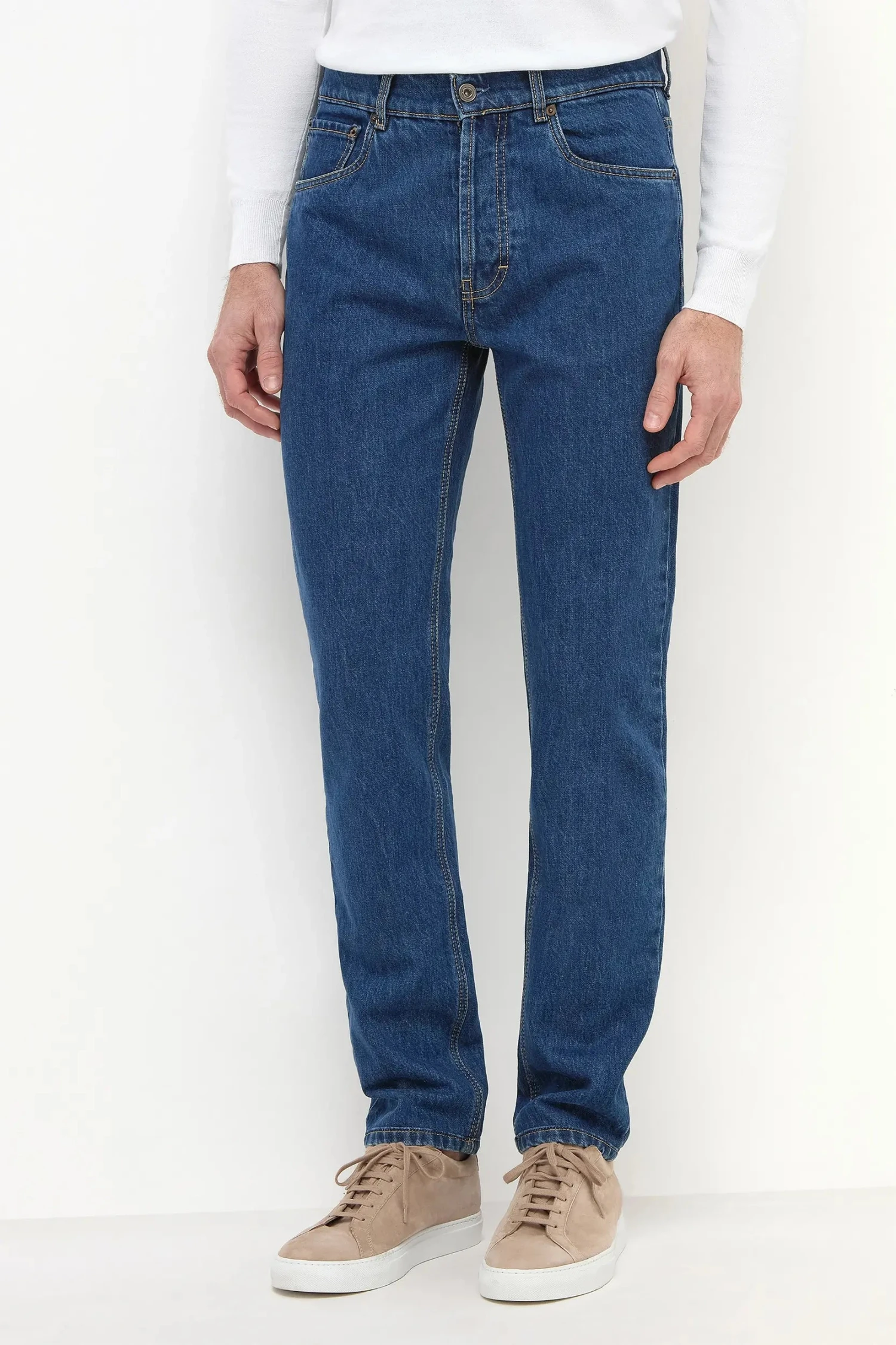 Mid-blue Jeans - Candiani Cotton - Made In Italy 3 Mid-blue Jeans - Candiani Cotton - Made In Italy