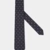 Navy Fancy Silk Tie - Made In Italy 2 Navy Fancy Silk Tie - Made In Italy -Pini Parma Clothing Store navy fancy silk tie 2