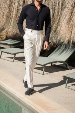 Navy Jersey Shirt - Made In Italy 8 Navy Jersey Shirt - Made In Italy -Pini Parma Clothing Store navy jersey shirt cotton