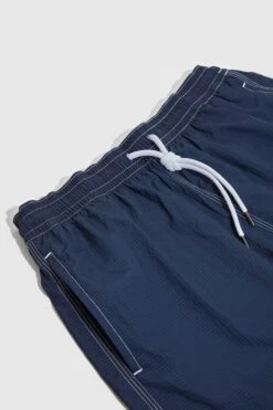 Blue Seersucker Swimshorts - Made In Italy 7 Blue Seersucker Swimshorts - Made In Italy -Pini Parma Clothing Store navy seersucker swimshorts 3