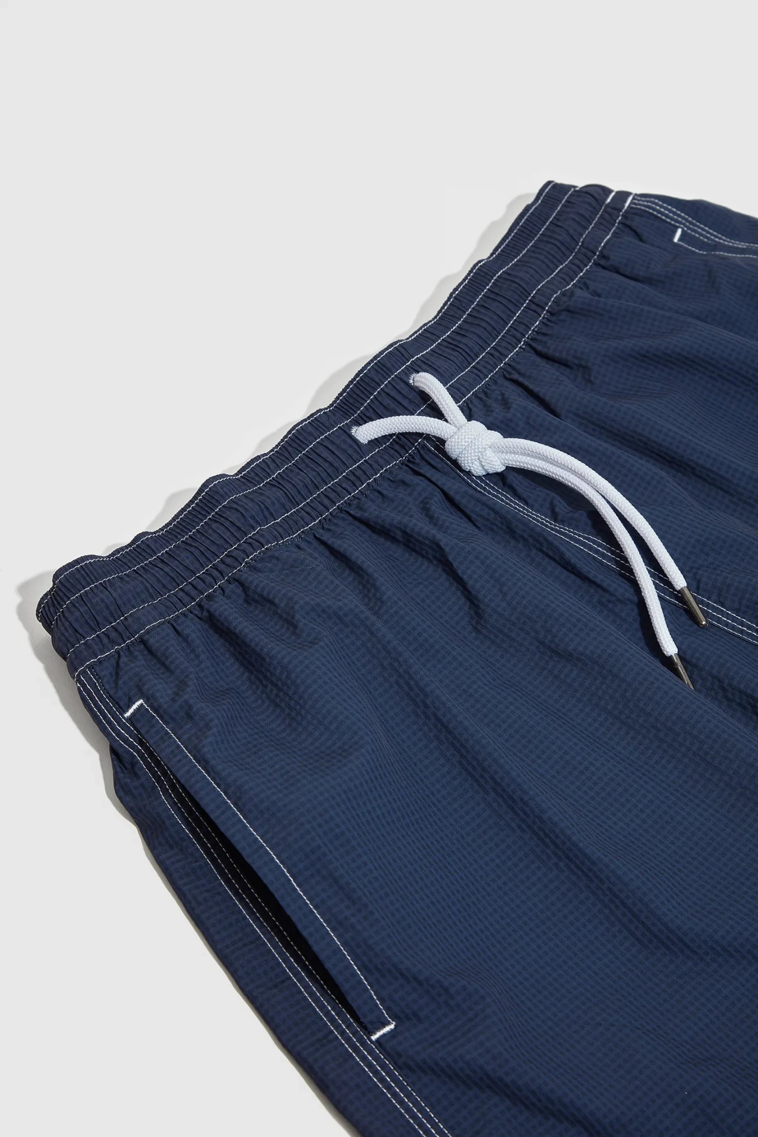 Blue Seersucker Swimshorts - Made In Italy 5 Blue Seersucker Swimshorts - Made In Italy - Image 3