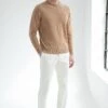 Ochre Cashmere Round Neck – Made In Italy 1 Ochre Cashmere Round Neck – Made In Italy -Pini Parma Clothing Store ochre cashmere round neck