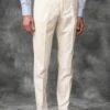 Off-white Cotton Soragna Trousers - Made In Italy 1 Off-white Cotton Soragna Trousers - Made In Italy -Pini Parma Clothing Store off white Soragna3