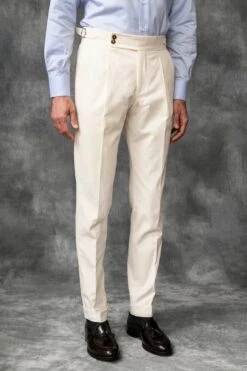 Off-white Cotton Soragna Trousers - Made In Italy