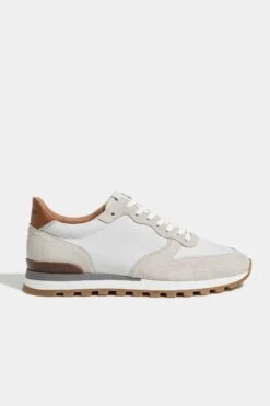 Off-white Nabuk And Suede Runners - Made In Italy 9 Off-white Nabuk And Suede Runners - Made In Italy -Pini Parma Clothing Store off white nabuk suede runners 1