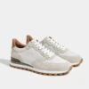 Off-white Nabuk And Suede Runners - Made In Italy 1 Off-white Nabuk And Suede Runners - Made In Italy -Pini Parma Clothing Store off white nabuk suede runners 2